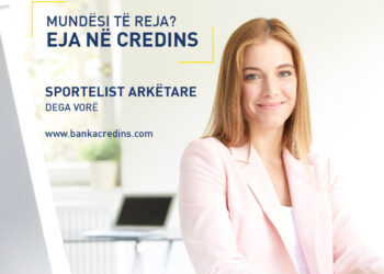 20 vite në treg. Bashkohu edhe ti me Credins Bank, Mundësi të reja