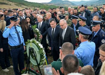 Varrimi Heroit, Rreshter Afrim Bunjaku. Ministri  Balla i pranishëm në ceremonin zyrtare në Kosovë