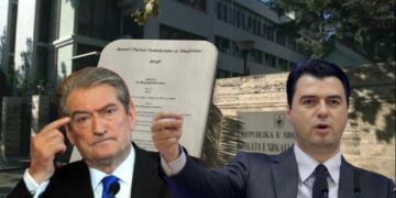 Berisha e Basha rikthehen në dyert e drejtësisë për statutin e PD, Gjykata njeh si palë Gazment Bardhin. Pamjet nga gjyqi