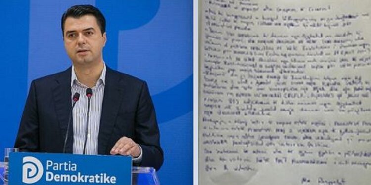 WebLajm zbardh letrën që mori Lulzim Basha nga burgu i Rrogozhinës