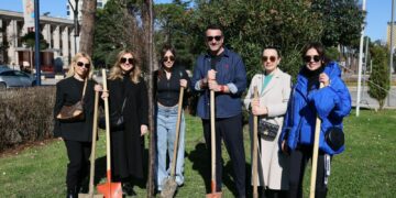 Gratë sipërmarrëse të Tiranës mbjellin pemë për 8 Mars