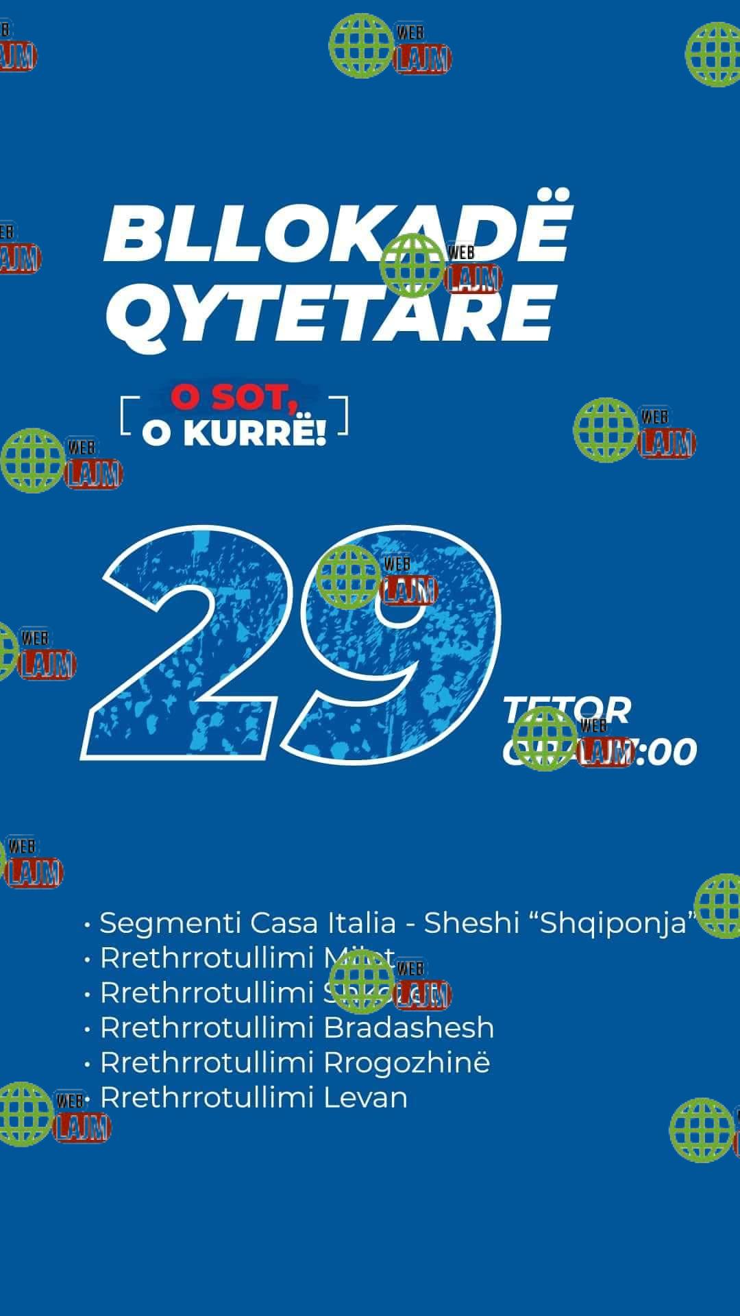 Opozita në rrugë me moton “Bllokadë Qytetare”, ja akset ku protestohet / Policia: Do përballeni me ligjin