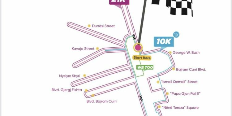 48 orë Maratona e Tiranës / harta e rrugëve me kufizim parkimi e  lëvizje❗️