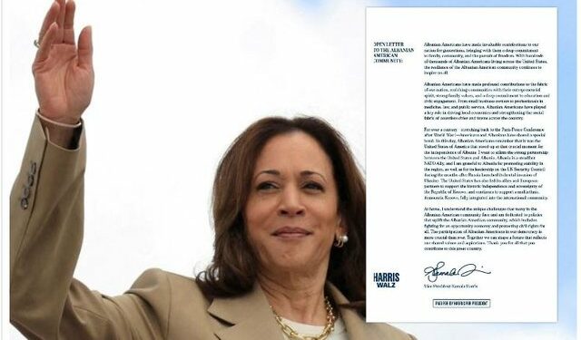 Kamala Harris letër komunitetit shqiptaro-amerikan: Shqipëria promovuese e stabilitetit, mbështetje për Kosovën!