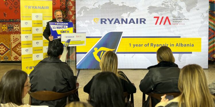 RYANAIR FESTON PËRVJETORIN E PARË NË TIRANË, 6 DESTINACIONE TË REJA