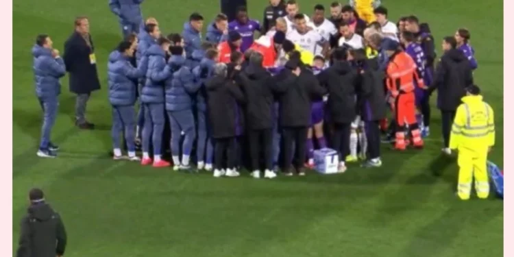 Frikë e panik pasi mesfushori i Fiorentinës u shemb pa ndjenja në fushë, shtyhet ndeshja me Interin