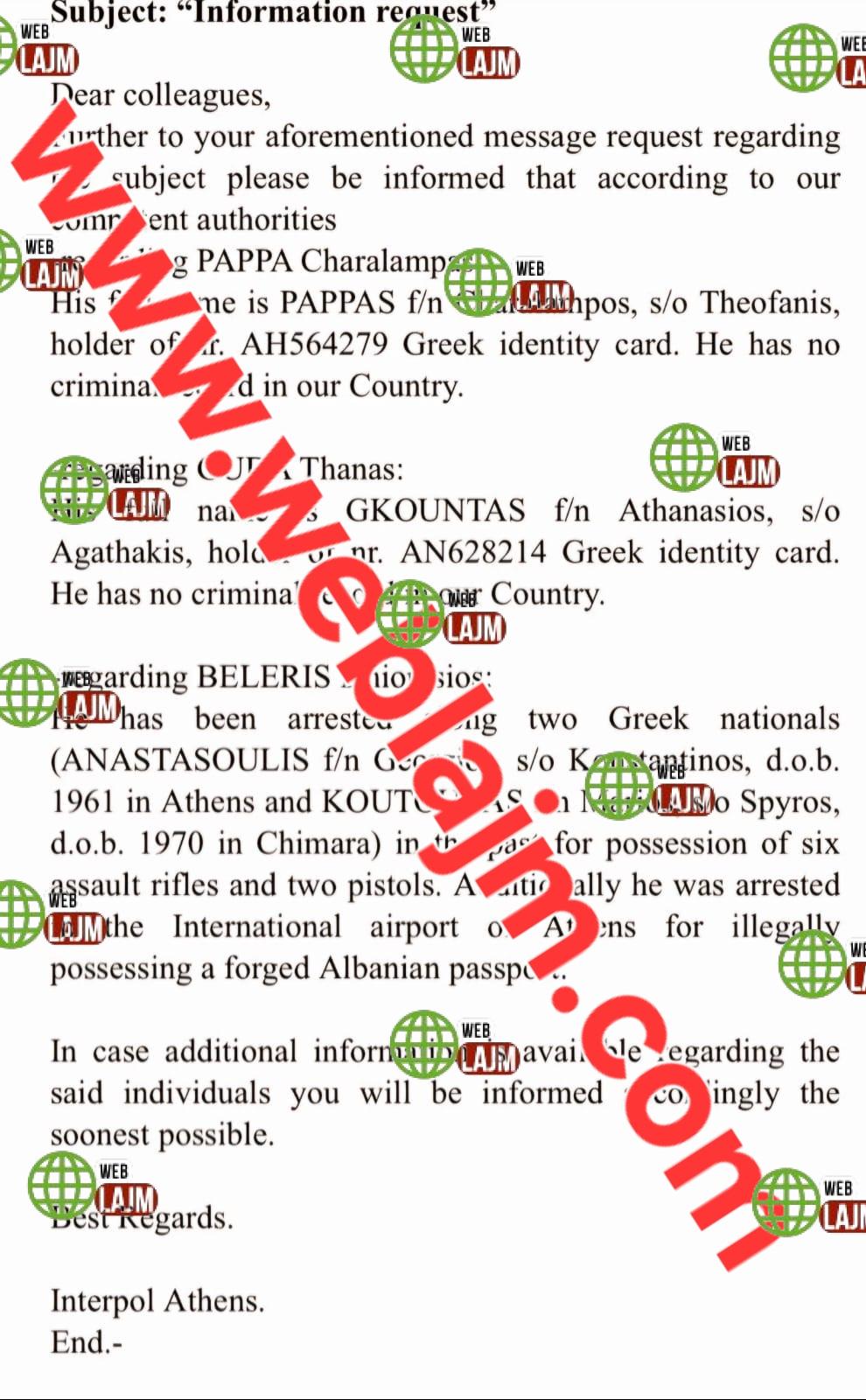 Sot Eurodeputet Grek dhe Aktiv në fushatë.  Interpol Athina ruan CV të pasur me krimet e  Fredi Belerit / FOTO DOKUMENT