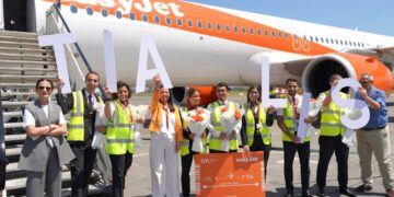 Aeroporti Ndërkombëtar i Tiranës dhe easyJet festojnë nisjen e fluturimeve Lisbonë–Tiranë