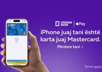 Credins Bank sjell sot Apple Pay për mbajtësit e kartave Mastercard në Shqipëri