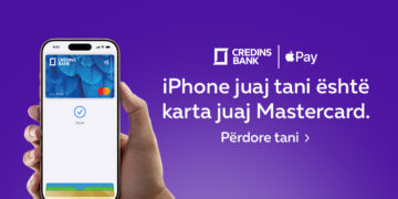 Credins Bank sjell sot Apple Pay për mbajtësit e kartave Mastercard në Shqipëri