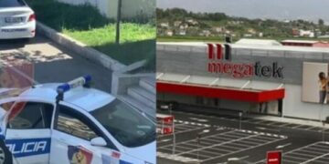 FarWest tek Parkimi i MEGATEK,  konfrontim fizik e të shtëna me armë. Pamjet